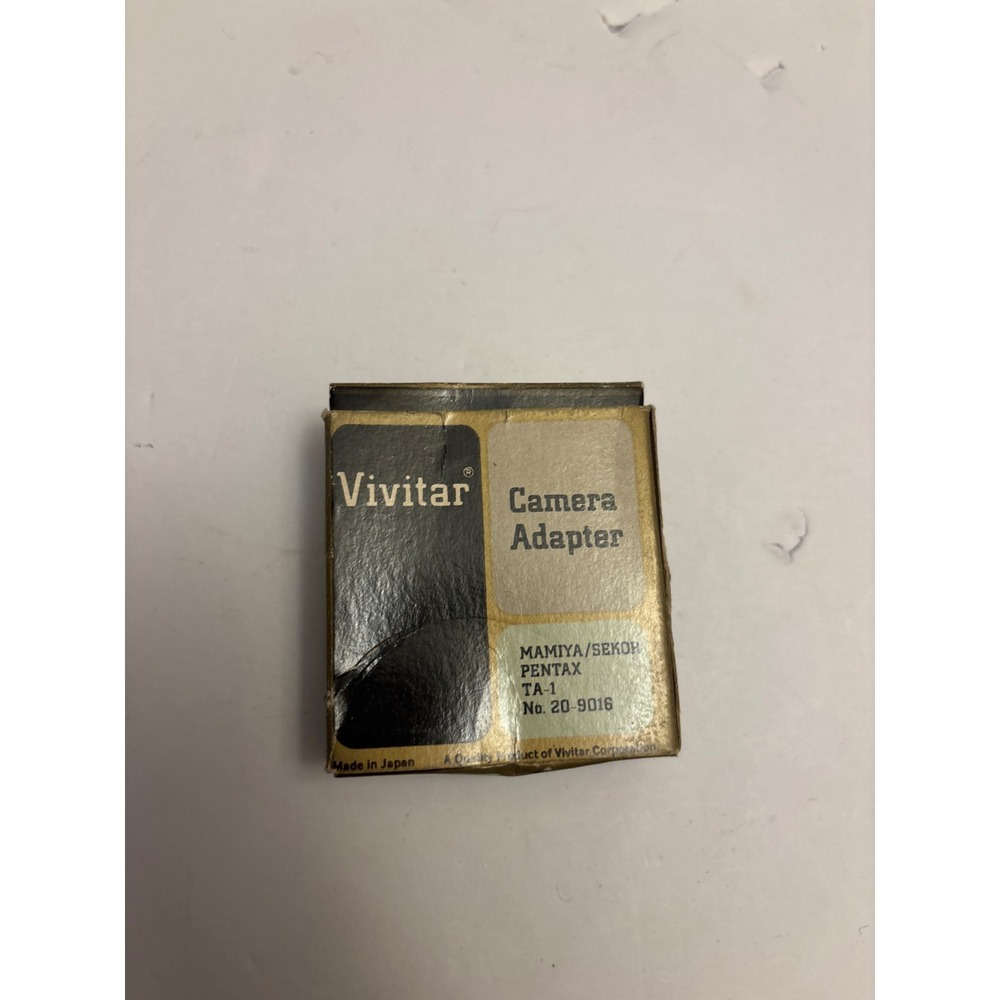 Vivitar Camera Adapter TA1 Mamiya Sekor Pentax 20-9016 Made in Japan Boxed